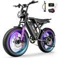 thumbnail image 1 of GOKEEP Electric Bike for Adults, 750W Motor, 48V 18.2Ah Removable Battery, 20" Fat Tire Mountain Bike, Full Suspension Dirt Ebike, UL2849, Black, 1 of 7