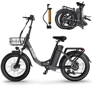 GOKEEP Folding Electric Bike for Adult, 750W Motor, 52V 18.2Ah Removable Battery, 20" Fat Tire & 7-Speed Commuter Ebike, UL2849, Black