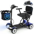 thumbnail image 1 of GOKEEP Light Weight 4 Wheels Mobility Scooter for Seniors, Electric Folding Wheelchair Device for Travel, with LED Headlights and Basket, Blue, 1 of 8
