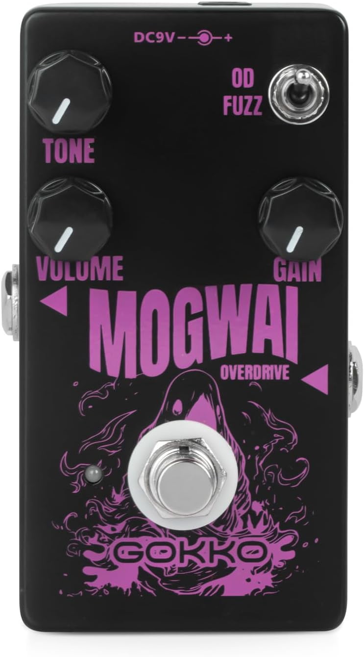 GOKKO Mogwai Overdrive Fuzz Pedal - Versatile Guitar Effects Pedal with Overdrive and Fuzz Modes - Compact Stompbox for Electric Guitarists(GK-61)