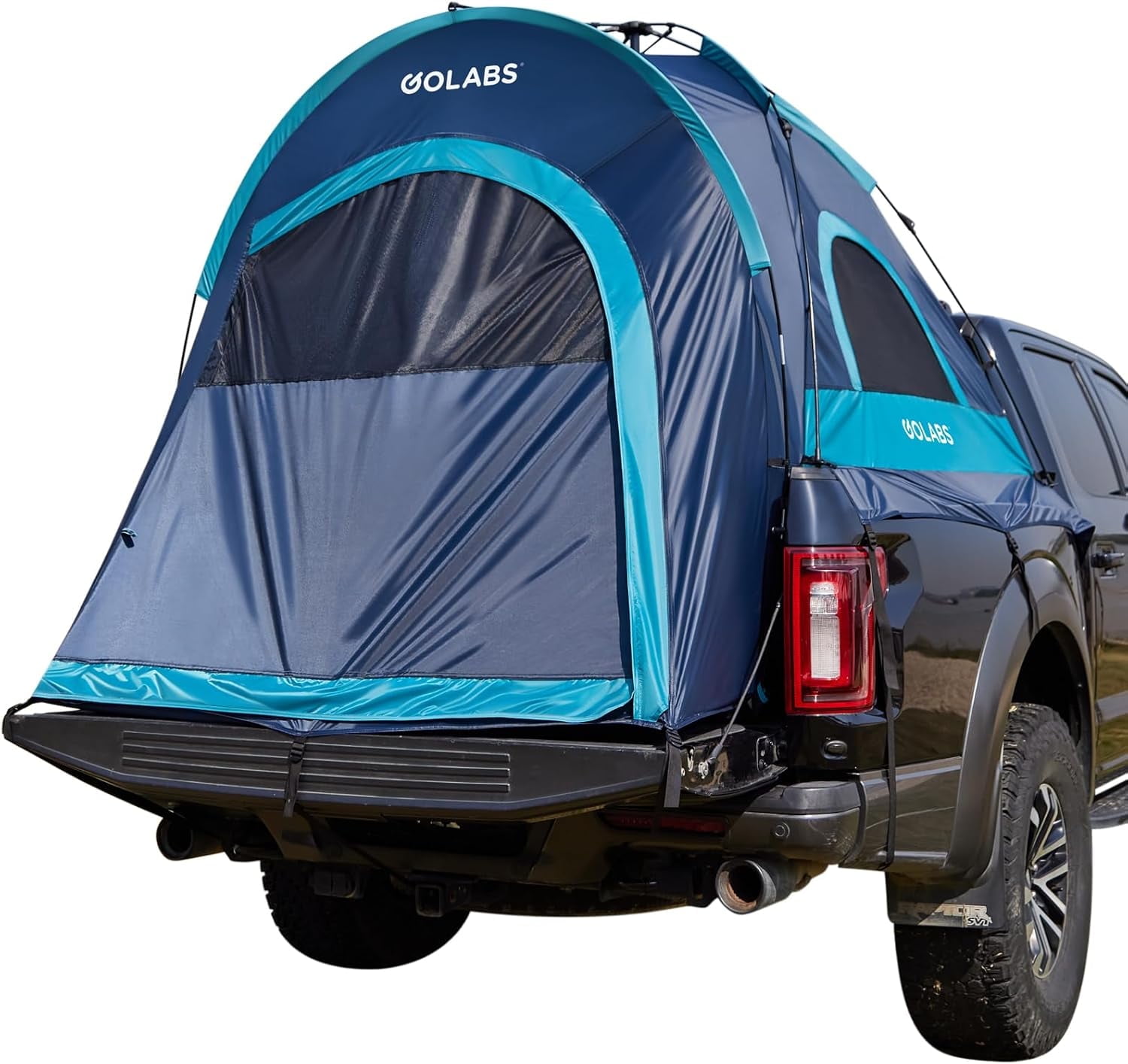 Walmart Deals of GOLABS 2-Person Truck Bed Tent, Waterproof PU2000mm Pop-Up Design, Quick Setup Camping Tent for Most Pickup Trucks, Includes Rainfly & Storage Bag,Blue