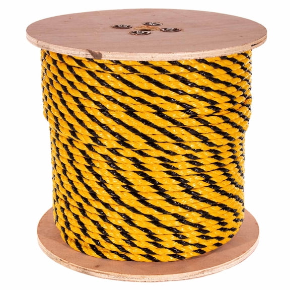 GOLBERG 3 Strand Twisted Polypropylene Rope with Many Size, Color, and Length Options - Resistant to Moisture, Chemicals, Oil, and weather - Use in the Water / Marine / Nautical or on Land