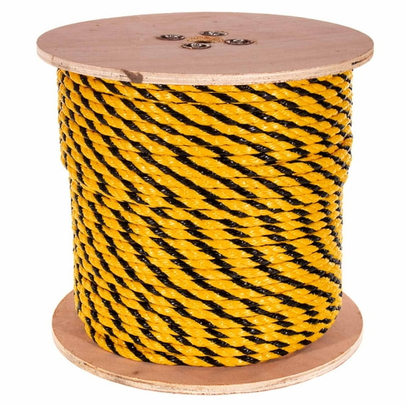 GOLBERG 3 Strand Twisted Polypropylene Rope with Many Size, Color, and Length Options - Resistant to Moisture, Chemicals, Oil, and weather - Use in the Water / Marine / Nautical or on Land