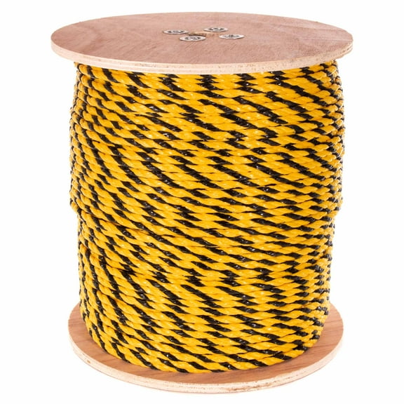 GOLBERG 3 Strand Twisted Polypropylene Rope with Many Size, Color, and Length Options - Resistant to Moisture, Chemicals, Oil, and weather - Use in the Water / Marine / Nautical or on Land