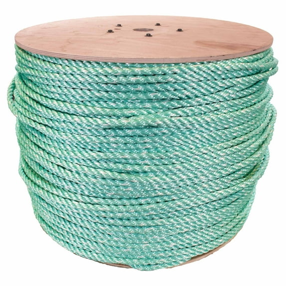 GOLBERG 3 Strand Twisted Polypropylene Rope with Many Size, Color, and Length Options - Resistant to Moisture, Chemicals, Oil, and weather - Use in the Water / Marine / Nautical or on Land