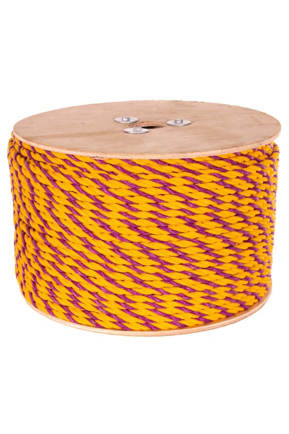 3 Strand Twisted Polypropylene Rope with Many Size, Color, and Length Options - Resistant to Moisture, Chemicals, Oil, and weather - Use in the Water / Marine / Nautical or on Land