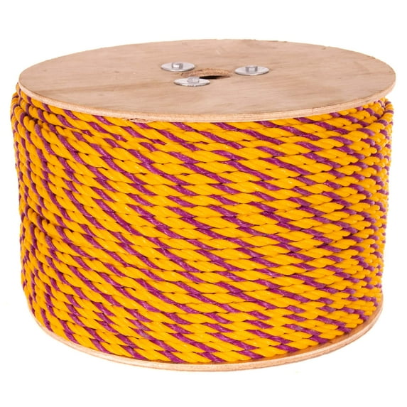 GOLBERG 3 Strand Twisted Polypropylene Rope with Many Size, Color, and Length Options - Resistant to Moisture, Chemicals, Oil, and weather - Use in the Water / Marine / Nautical or on Land