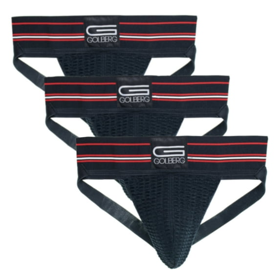 GOLBERG Athletic Supporter - Naturally Contoured Waistband - 3 Packs of Multiple Colors