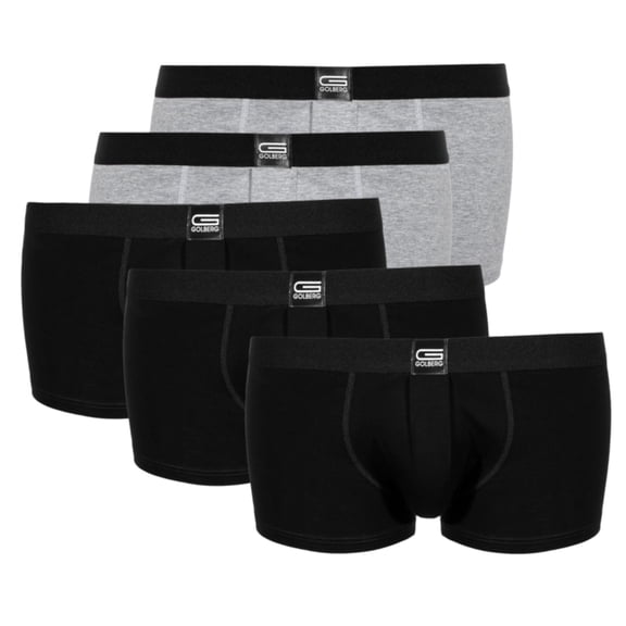 GOLBERG Boxer Briefs - Stretchy, Soft, and Comfortable - Multiple Size and Color Options - 5 Pack of Assorted Colors