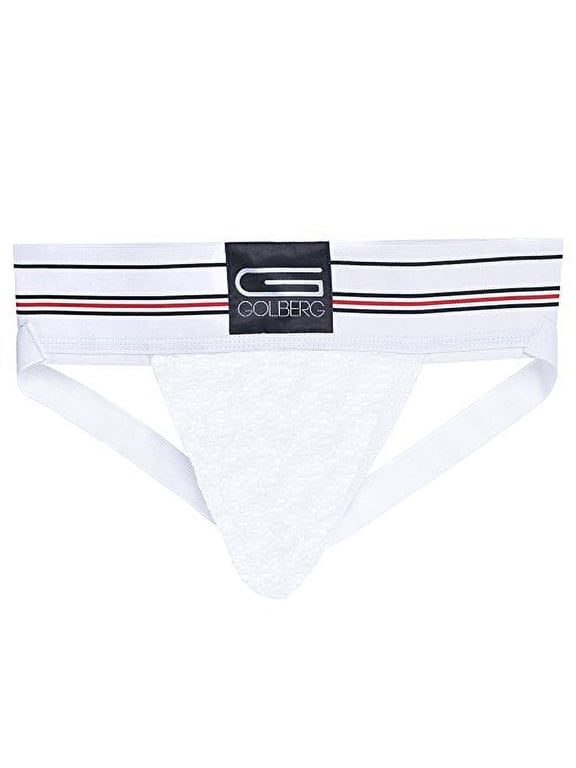 G Mens Jockstrap Underwear - White - Size Large (38-42 Inch) - Athletic Supporter