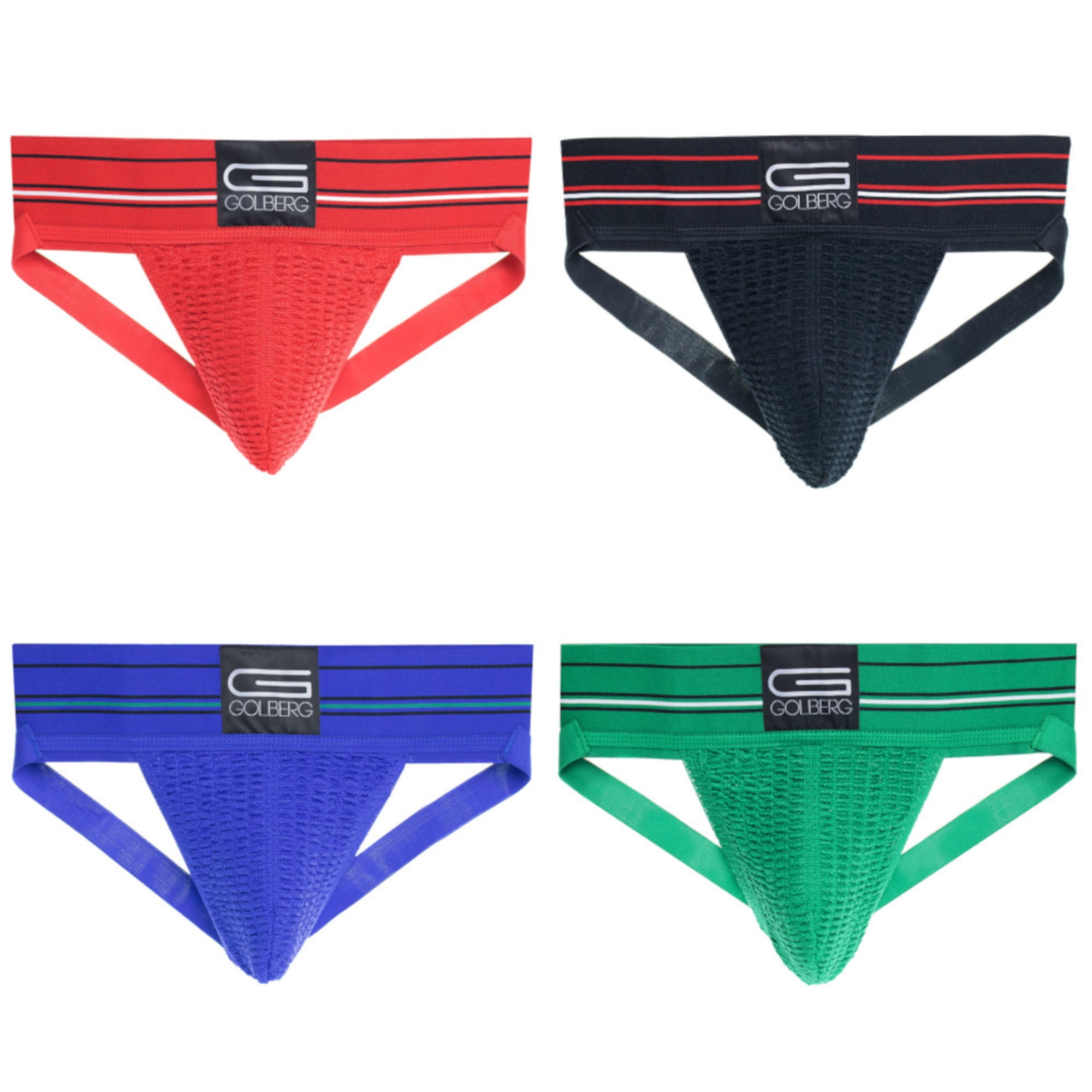 GOLBERG Men's Athletic Supporters 4 Pack in Assorted Colors