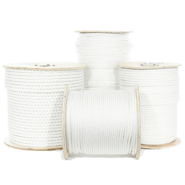 GOLBERG Twisted Polyester Rope - White - Low Stretch, High Strength ...