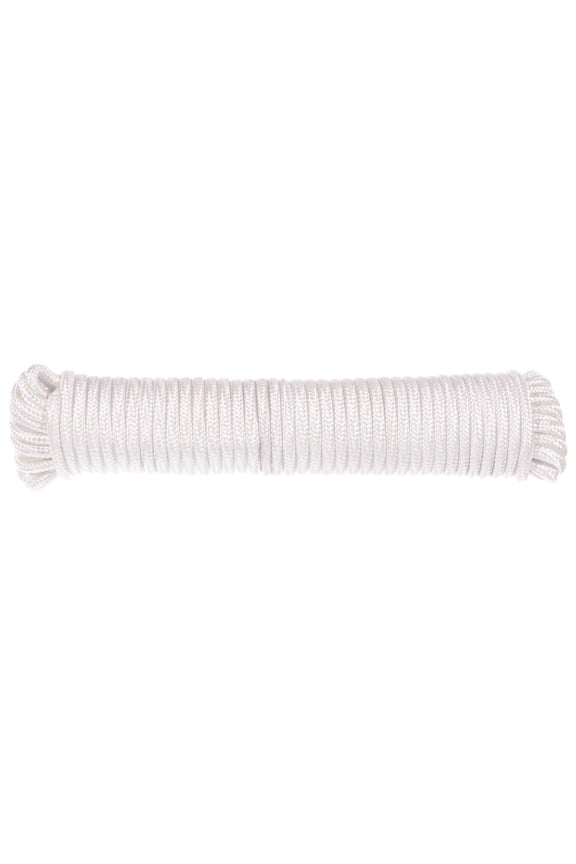 White Braided Synthetic Polyester Clothesline with Multiple Size & Length Options