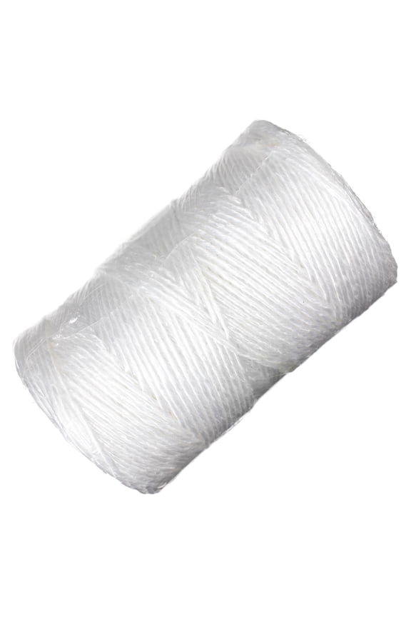 White Poly Twine - 1 Ply Cord x 1000 Foot Tube - Resists Unraveling and Fraying