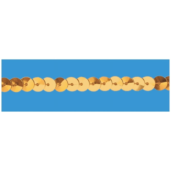 GOLD 1/4 INCH SLUNG SEQUIN