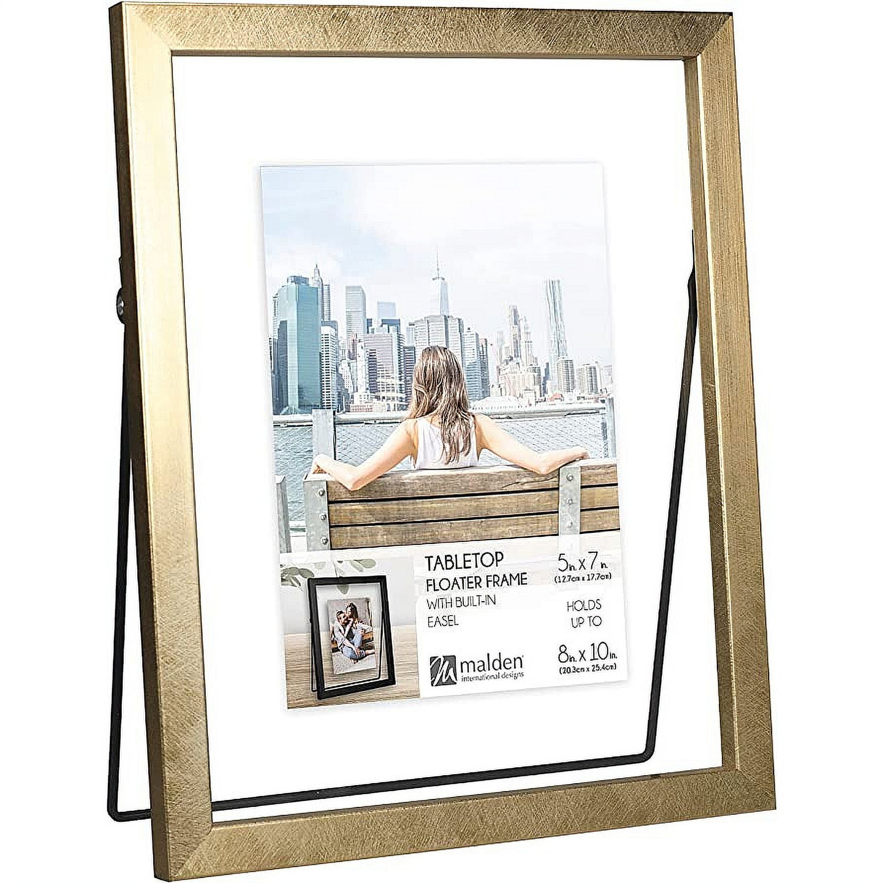 GOLD 8x10 5x7 float frame - 5x7 - Walmart.com