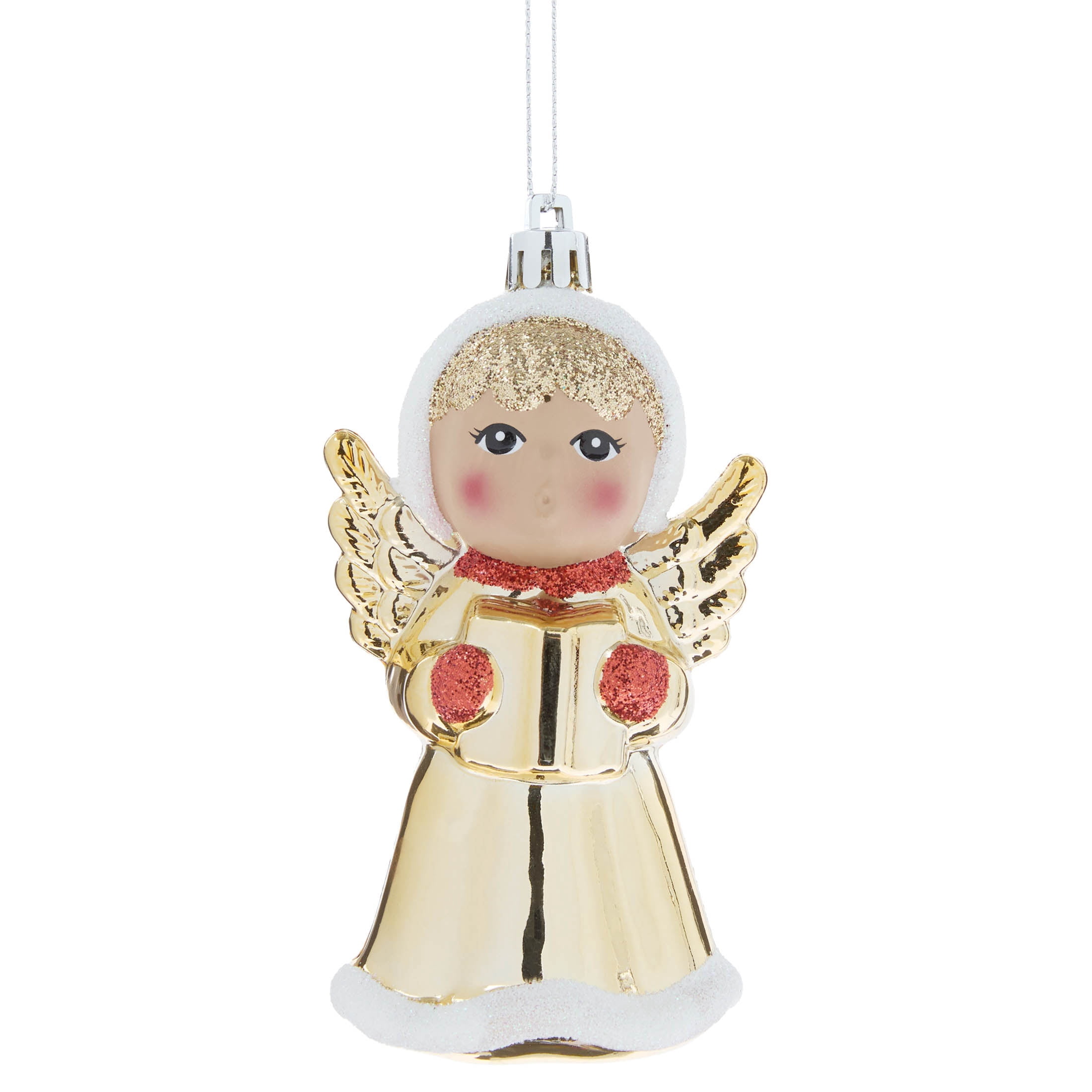 Gold Singer Angel Christmas Ornament, 4.5", by Holiday Time