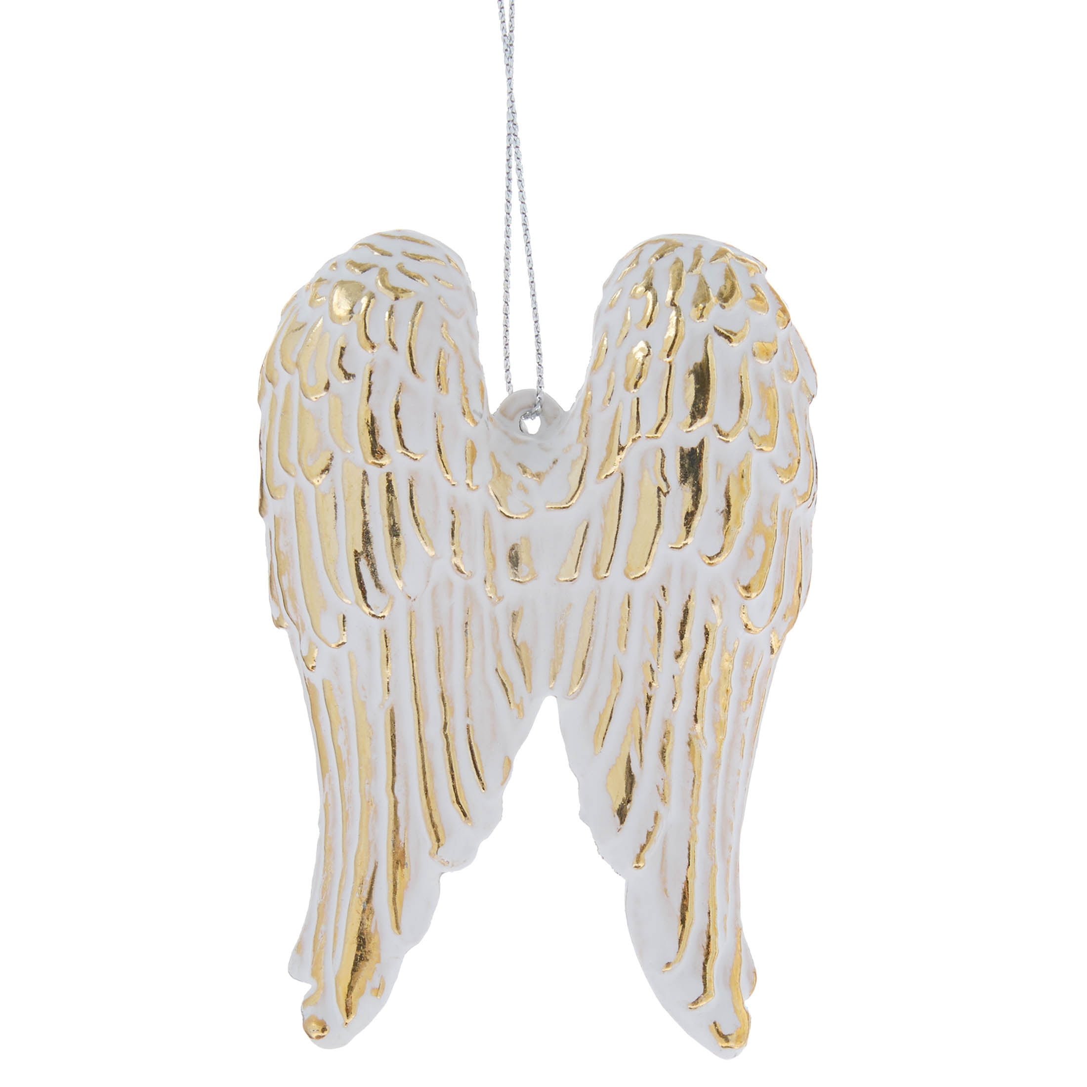 Gold and White Angel Wings Christmas Ornament, 3.8", by Holiday Time