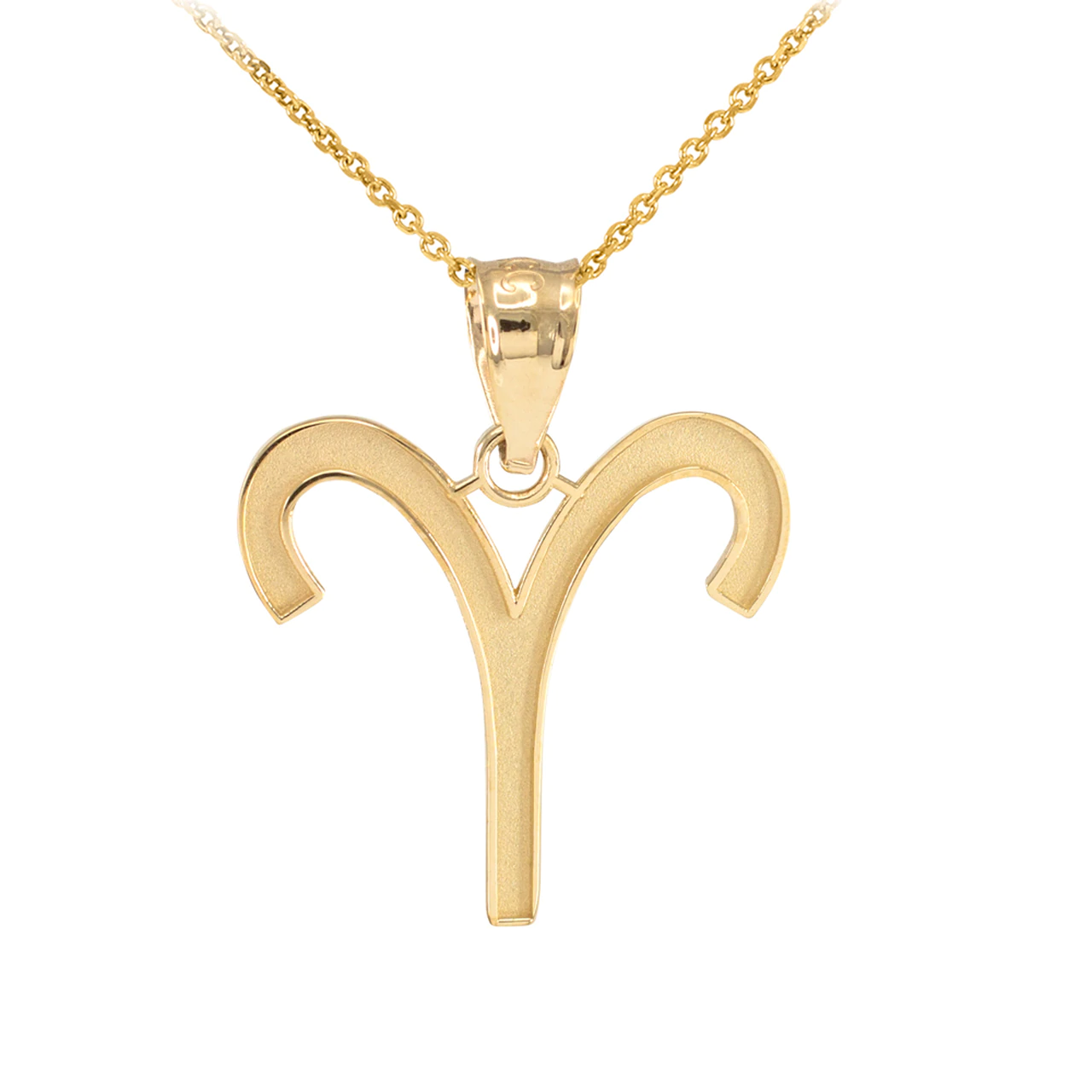 Gold aries pendant necklace sales