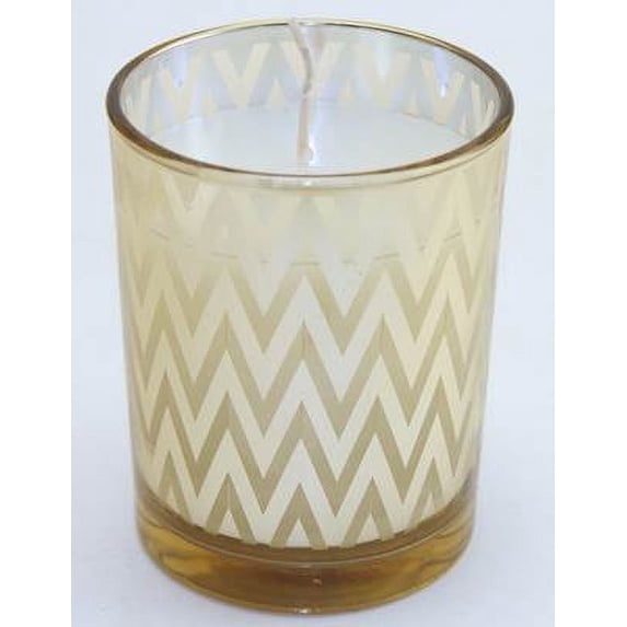 GOLD BIG CHEVRON Courtneys Candles 20 oz Limited Edition Scented Jar Candle - ORANGE BLOSSOM