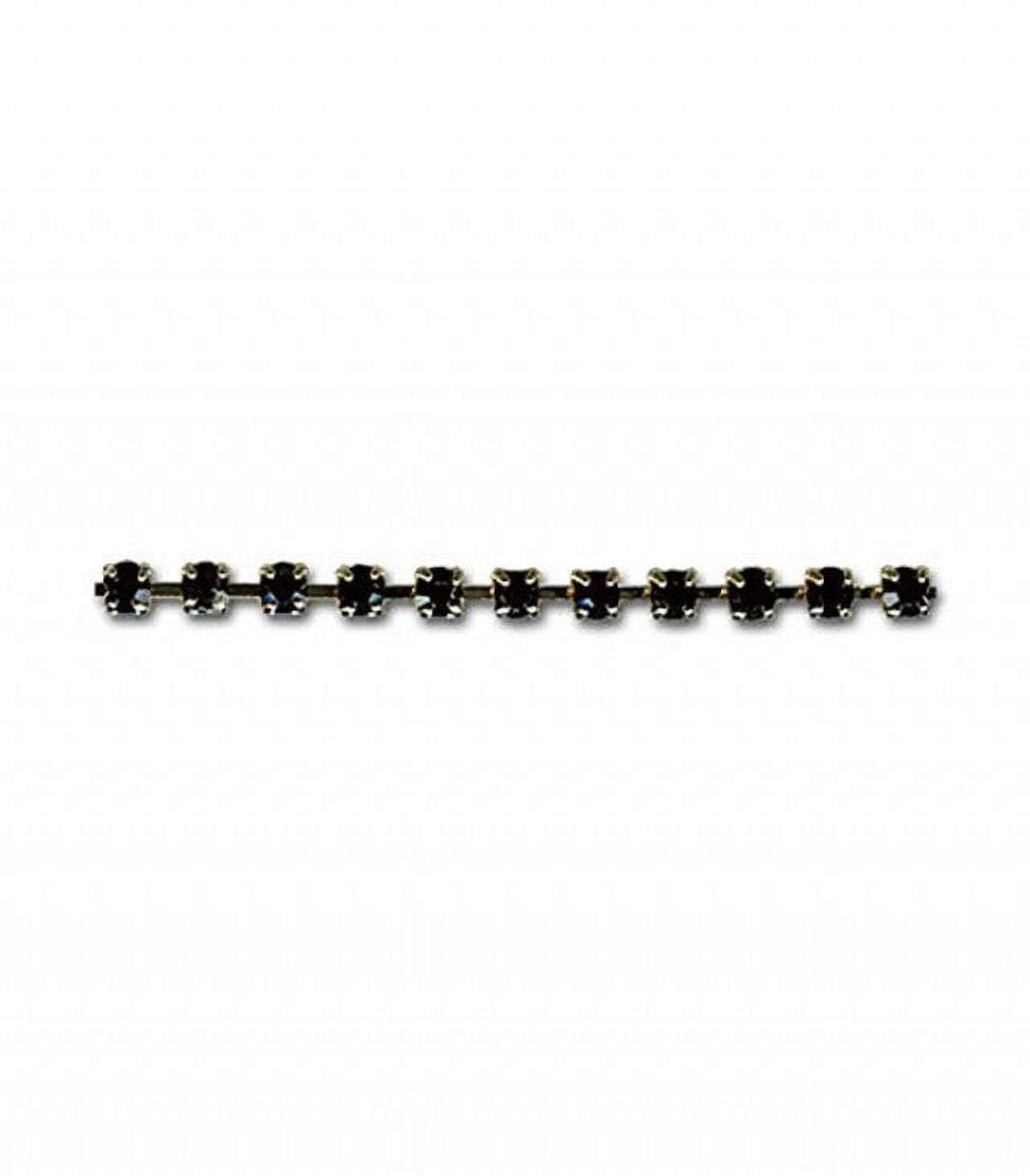GOLD/BLACK 1/8 INCH RHINESTONE TRIM