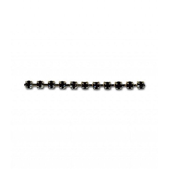 GOLD/BLACK 1/8 INCH RHINESTONE TRIM