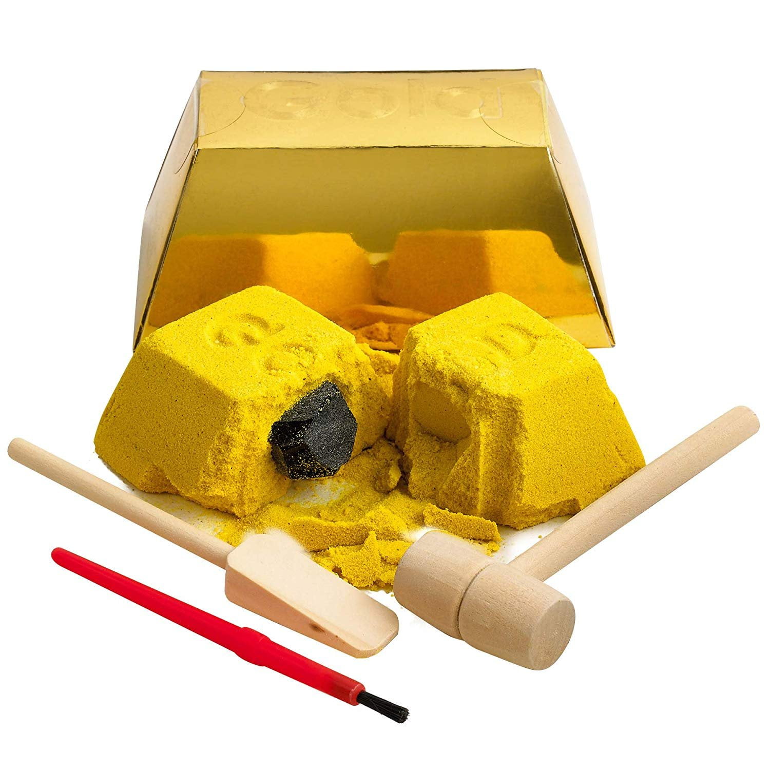 GOLD BRICK DIG OUT - 8.25 MINING KIT SCIENCE EXPLORATION KIT EXCAVATING  GOLD KIT GEOLOGIST TO BE KIT 