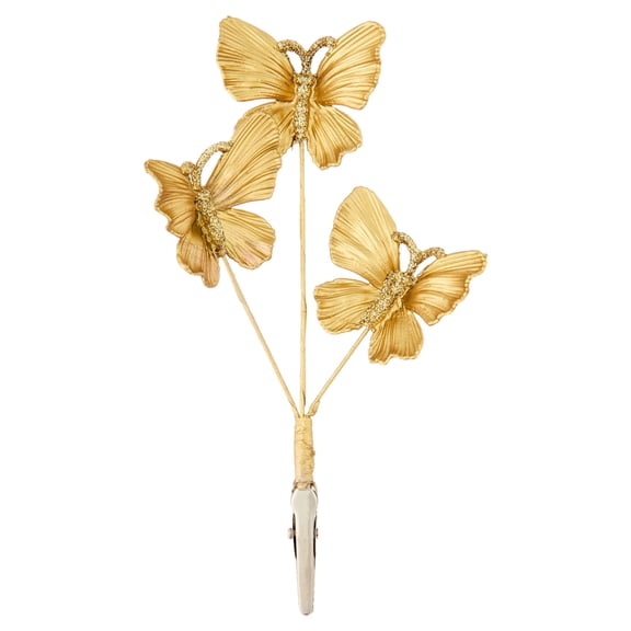 Gold Butterfly Mini Christmas Clip Ornament, 5.5", by Holiday Time
