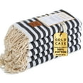 thumbnail image 1 of GOLD CASE HOME COLLECTION Myra Original Turkish Hand Towels by Gold CASE - Set of 5-20x40 inches 100% Cotton Decorative Towel Bathroom & Kitchen & Hand，Face，Hair，Farmhouse，Gym，Tea & Dishcloth，Black, 1 of 1