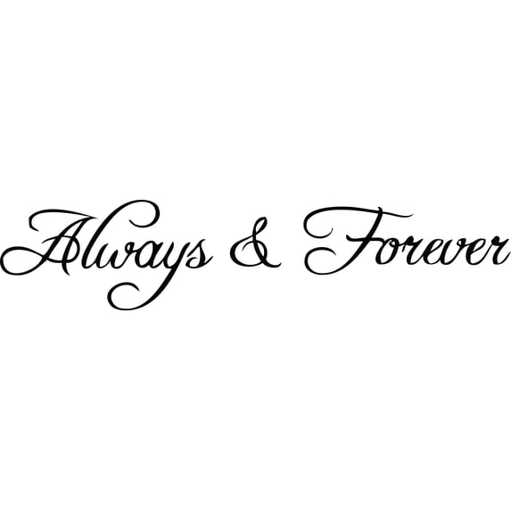 GOLD(CHROME MIRROR) 69" x 15" Decaltor ALWAYS & FOREVER Quotes Sayings Words Art Decor Lettering Vinyl Wall Art Inspirational Uplifting