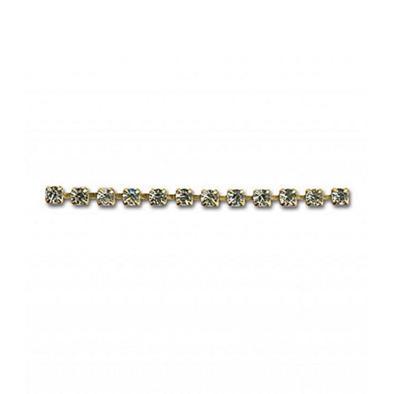 GOLD/CRYSTAL 1/8 INCH RHINESTONE TRIM