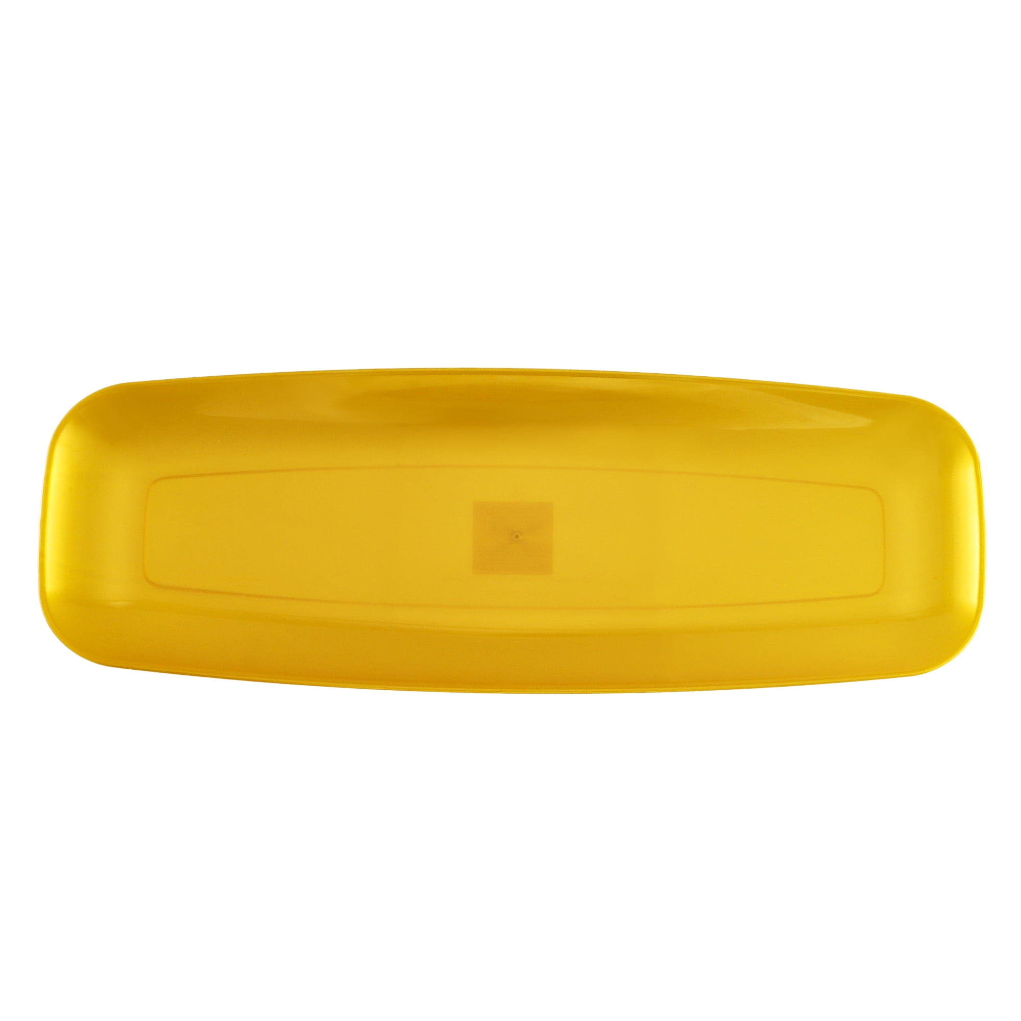 17.5 x 6.5 IN Gold Plastic Food Platter, Party Plate, by Way To Celebrate
