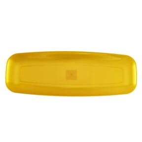 17.5 x 6.5 IN Gold Plastic Food Platter, Party Plate, by Way To Celebrate