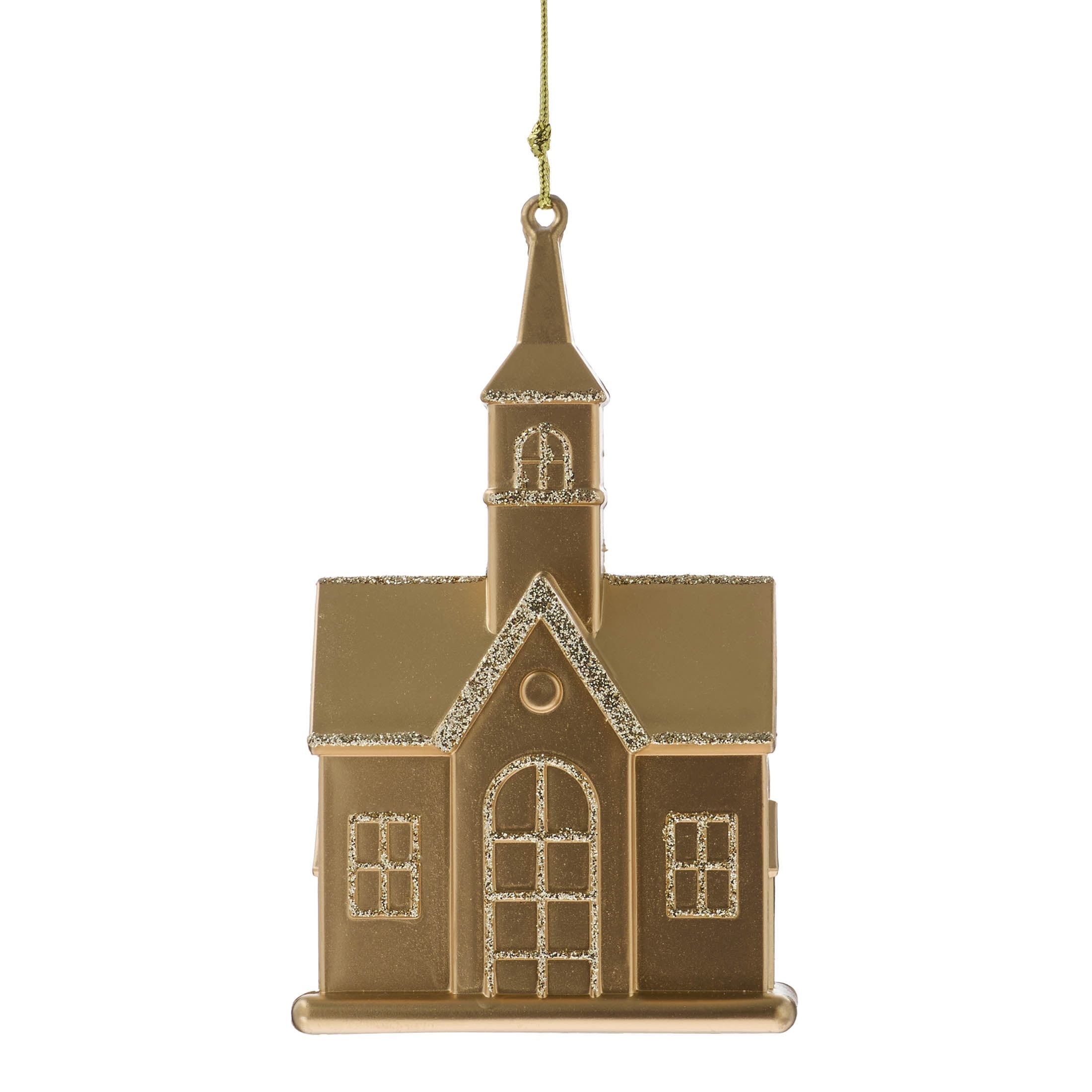 Gold Church Christmas Ornament, 6", by Holiday Time