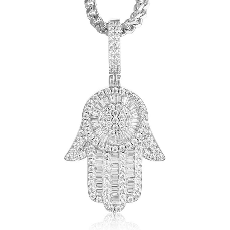Mens iced deals out pendant