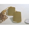thumbnail image 1 of GOLD IPG PLATED PENDANT 2  DOG TAG SOLID  STAINLESS STEEL MILITARY STYLE, 1 of 6