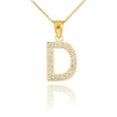 thumbnail image 1 of GOLD LETTER "D" DIAMOND INITIAL PENDANT NECKLACE :  14K  Pendant only, 1 of 1