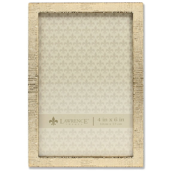 GOLD LINEN Pattern frame by Lawrence Frames - 4x6