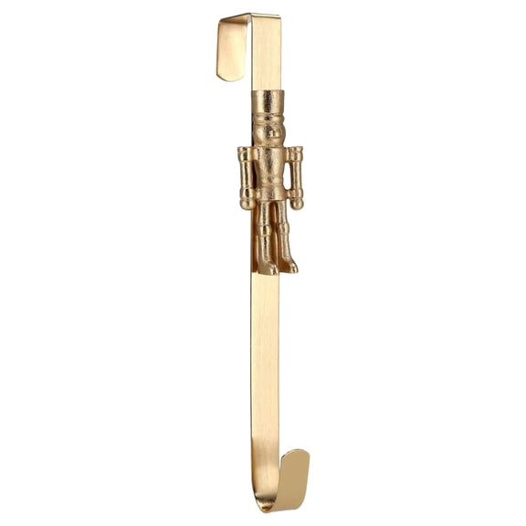 Gold Nutcracker Metal Over-the-Door Christmas Wreath Hanger, 13.5", by Holiday Time