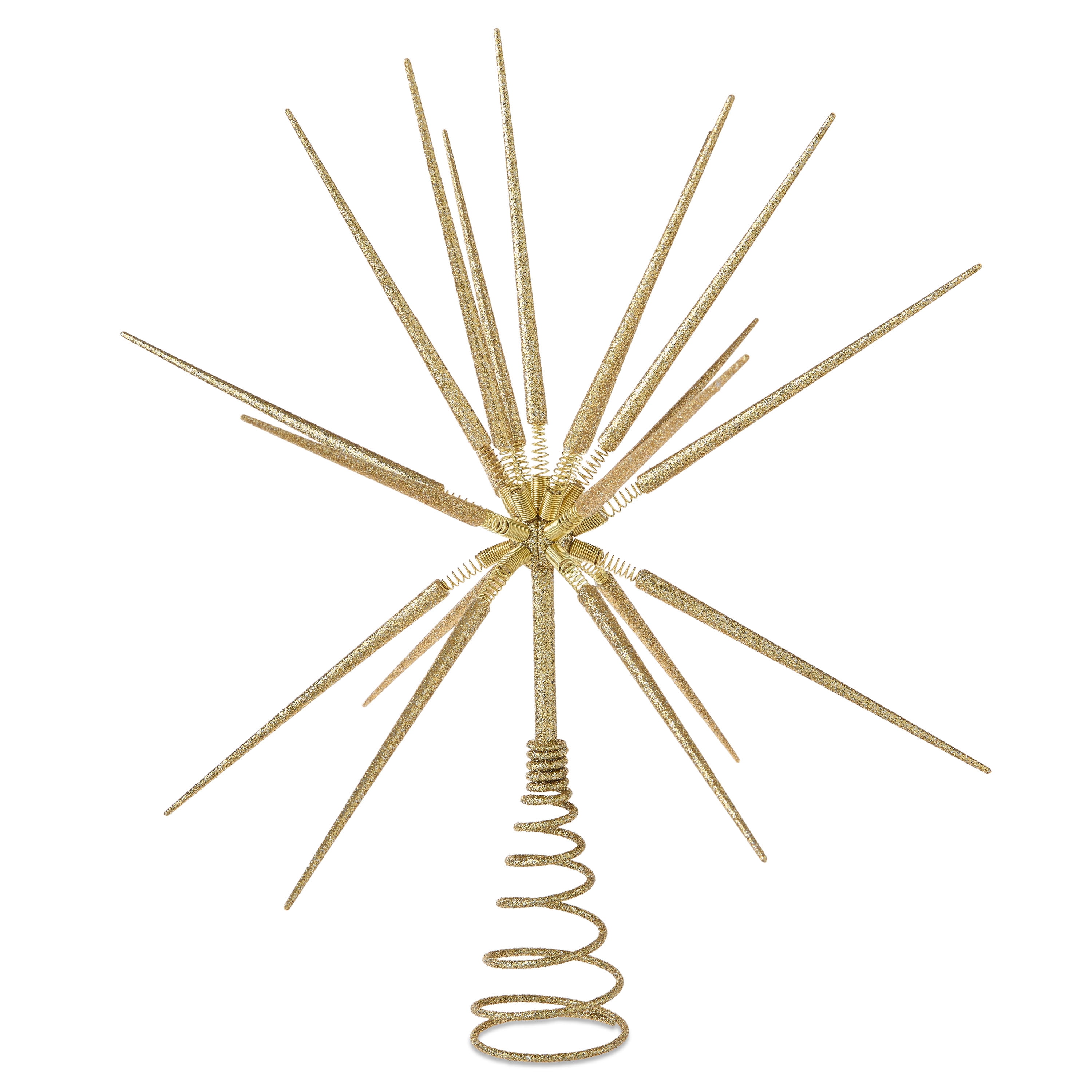 Metal Starburst Christmas Tree Topper, Gold, 14", by Holiday Time
