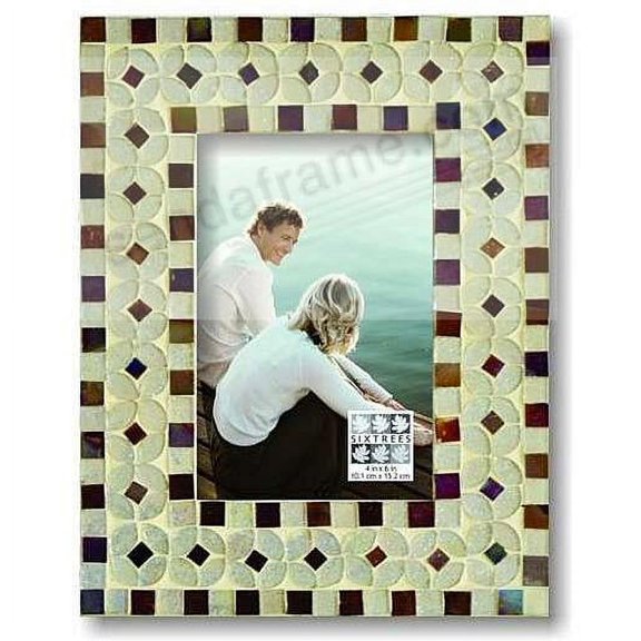 GOLD SILVER AMBER MULTI MOSAIC frame by Sixtrees