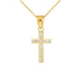 thumbnail image 1 of GOLD SMALL CROSS PENDANT NECKLACE WITH DIAMONDS :  10K  Pendant with 18" chain, 1 of 1