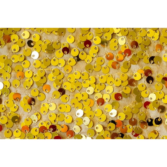 GOLD Sequin Tafetta Fabric by the Yard