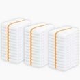 thumbnail image 1 of GOLD TEXTILES 36 PC Cotton Blend White Bar Mop Kitchen Towels 32oz Gold Stripe Commercial Use 16"x19", 1 of 8