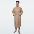 thumbnail image 1 of GOLD TEXTILES Men's Terry Cloth Bathrobe – Nougat, Medium, Lightweight, 100% Cotton with Adjustable Belt & Collar – Pack of 1, 1 of 6