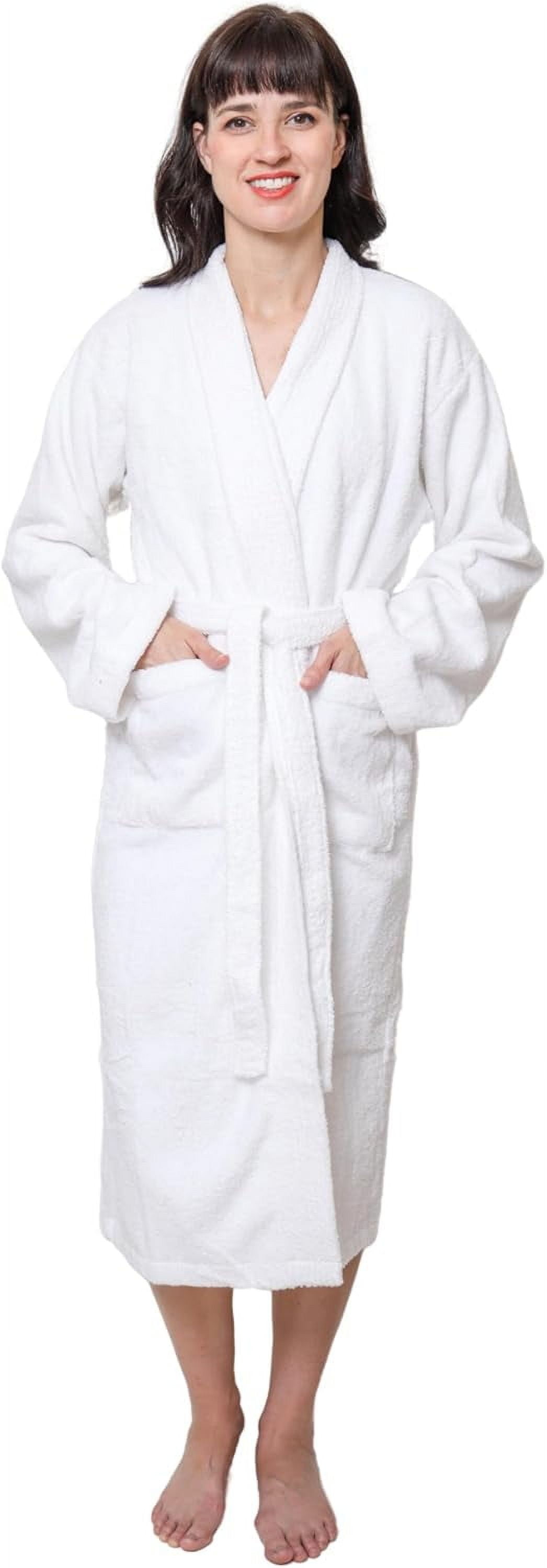 GOLD TEXTILES Premium Terry Cloth Robes for Women Lightweight Long ...