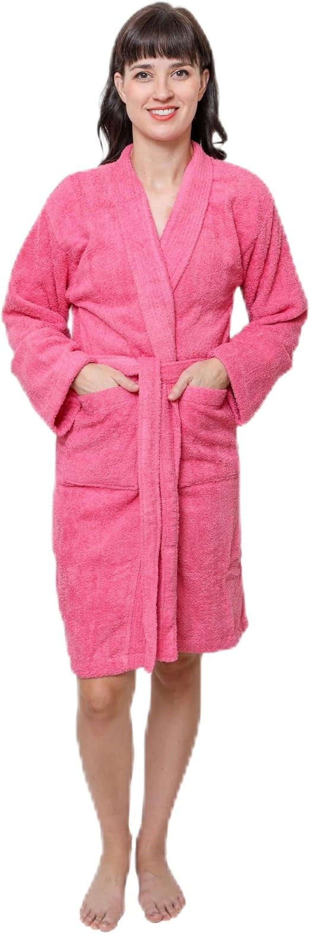 GOLD TEXTILES Premium Terry Cloth Robes for Women Lightweight Short ...
