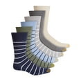 thumbnail image 1 of GOLD TOE 6 Pack Gray Assorted Ribbed Casual Crew Socks 6-12.5, 1 of 4