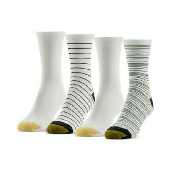 GOLD TOE Ladies Designer Collection 4-Pk Socks Size 6-9, Sunset Stripe Midi