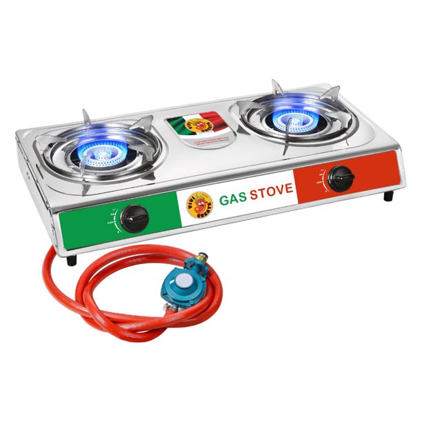 GOLDDOMUS 2 Burner Gas Propane Outdoor Cooker Camping Picnic Stove